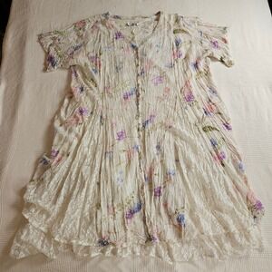 VTG A Touch of Class Floral Lace Embroidered Midi Dress 90s Cottagecore 24W